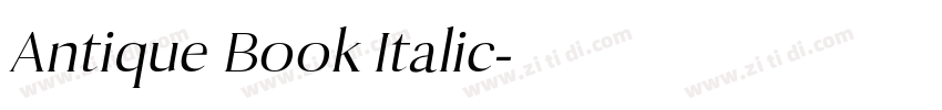 Antique Book Italic字体转换